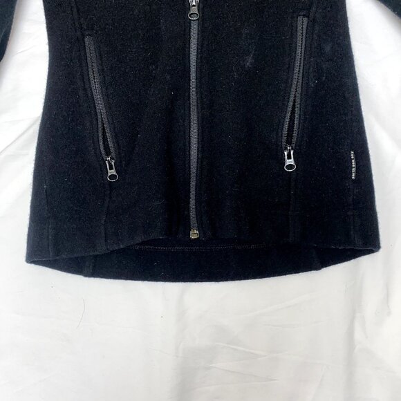 #7975 Earth Sea Sky Mericon Outer Layer Wool Womens Black Long Sleeve Wool Zip U - Picture 5 of 6